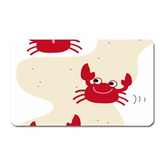 Sand Animals Red Crab Magnet (rectangular) by Mariart