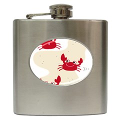 Sand Animals Red Crab Hip Flask (6 Oz) by Mariart