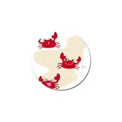 Sand Animals Red Crab Golf Ball Marker by Mariart