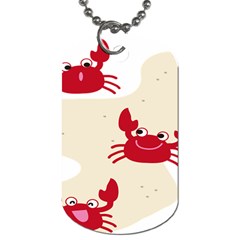 Sand Animals Red Crab Dog Tag (two Sides) by Mariart