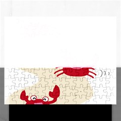 Sand Animals Red Crab Rectangular Jigsaw Puzzl by Mariart