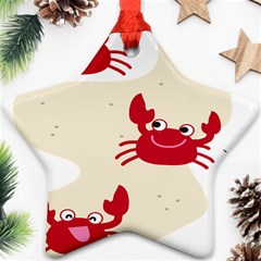 Sand Animals Red Crab Star Ornament (two Sides) by Mariart