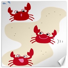 Sand Animals Red Crab Canvas 12  X 12   by Mariart