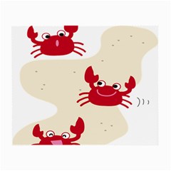 Sand Animals Red Crab Small Glasses Cloth (2-side) by Mariart