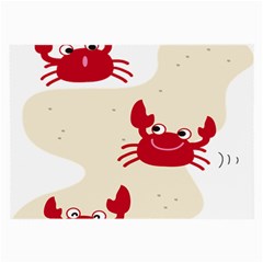 Sand Animals Red Crab Large Glasses Cloth (2-side) by Mariart