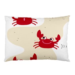 Sand Animals Red Crab Pillow Case by Mariart