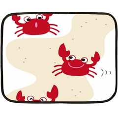 Sand Animals Red Crab Fleece Blanket (mini) by Mariart