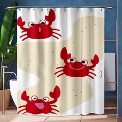 Sand Animals Red Crab Shower Curtain 60  X 72  (medium)  by Mariart