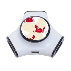 Sand Animals Red Crab 3-port Usb Hub by Mariart