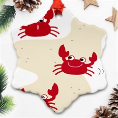 Sand Animals Red Crab Ornament (snowflake) by Mariart