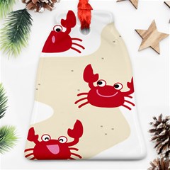 Sand Animals Red Crab Bell Ornament (two Sides) by Mariart