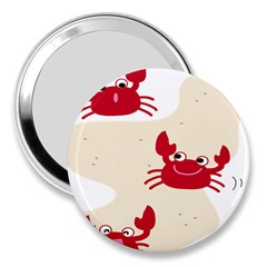 Sand Animals Red Crab 3  Handbag Mirrors by Mariart