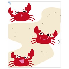 Sand Animals Red Crab Drawstring Bag (small) by Mariart