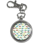 Small Car Red Yellow Blue Orange Black Kids Key Chain Watches Front