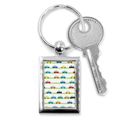 Small Car Red Yellow Blue Orange Black Kids Key Chains (rectangle) 