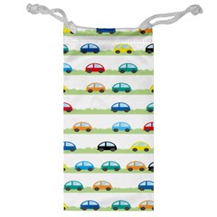 Small Car Red Yellow Blue Orange Black Kids Jewelry Bag by Mariart