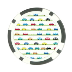 Small Car Red Yellow Blue Orange Black Kids Poker Chip Card Guard by Mariart