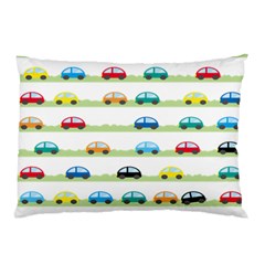 Small Car Red Yellow Blue Orange Black Kids Pillow Case by Mariart