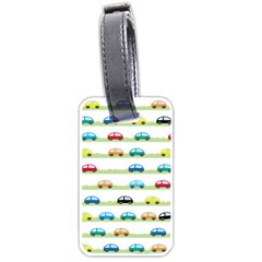 Small Car Red Yellow Blue Orange Black Kids Luggage Tags (one Side)  by Mariart