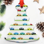 Small Car Red Yellow Blue Orange Black Kids Ornament (Christmas Tree)  Front