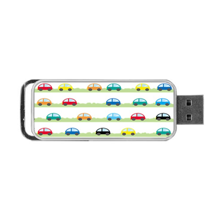 Small Car Red Yellow Blue Orange Black Kids Portable USB Flash (One Side)