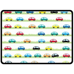 Small Car Red Yellow Blue Orange Black Kids Double Sided Fleece Blanket (large)  by Mariart