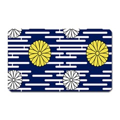 Sunflower Line Blue Yellpw Magnet (rectangular) by Mariart