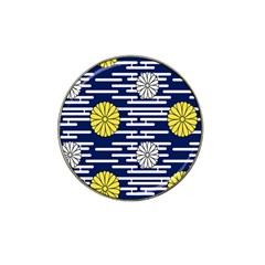 Sunflower Line Blue Yellpw Hat Clip Ball Marker (4 Pack)