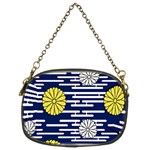 Sunflower Line Blue Yellpw Chain Purses (Two Sides)  Front