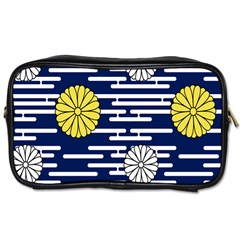 Sunflower Line Blue Yellpw Toiletries Bags 2-side