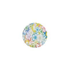 Star Flower Rainbow Sunflower Sakura 1  Mini Buttons by Mariart