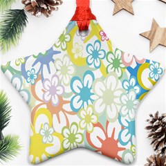 Star Flower Rainbow Sunflower Sakura Ornament (star)