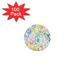 Star Flower Rainbow Sunflower Sakura 1  Mini Buttons (100 Pack) 