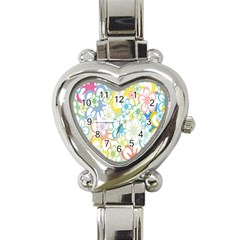 Star Flower Rainbow Sunflower Sakura Heart Italian Charm Watch by Mariart