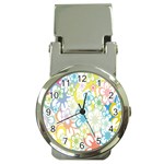 Star Flower Rainbow Sunflower Sakura Money Clip Watches Front