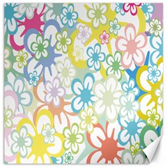 Star Flower Rainbow Sunflower Sakura Canvas 16  X 16   by Mariart