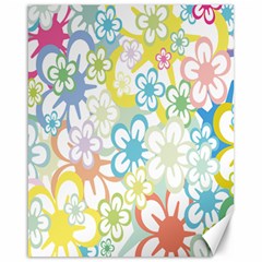 Star Flower Rainbow Sunflower Sakura Canvas 16  X 20   by Mariart