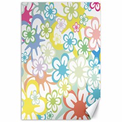 Star Flower Rainbow Sunflower Sakura Canvas 24  X 36  by Mariart