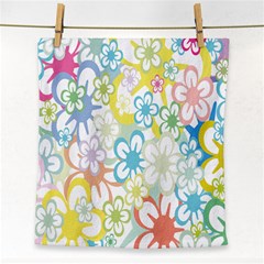 Star Flower Rainbow Sunflower Sakura Face Towel by Mariart