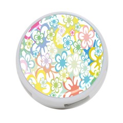 Star Flower Rainbow Sunflower Sakura 4-port Usb Hub (one Side)