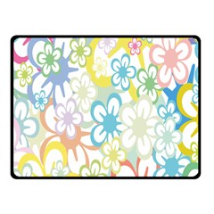 Star Flower Rainbow Sunflower Sakura Fleece Blanket (small) by Mariart