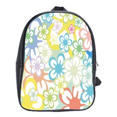 Star Flower Rainbow Sunflower Sakura School Bags (xl)  by Mariart