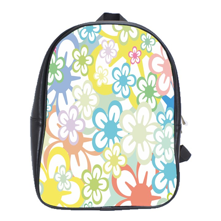 Star Flower Rainbow Sunflower Sakura School Bags (XL) 