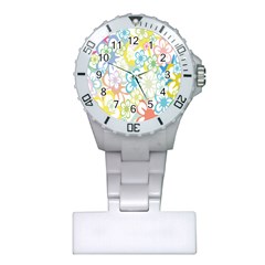 Star Flower Rainbow Sunflower Sakura Plastic Nurses Watch by Mariart