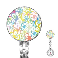 Star Flower Rainbow Sunflower Sakura Stainless Steel Nurses Watch by Mariart