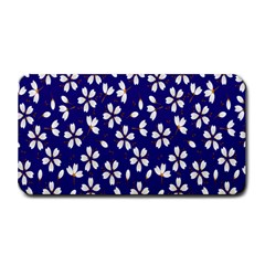 Star Flower Blue White Medium Bar Mats by Mariart