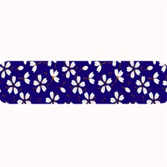 Star Flower Blue White Large Bar Mats by Mariart