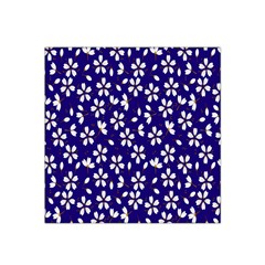 Star Flower Blue White Satin Bandana Scarf by Mariart