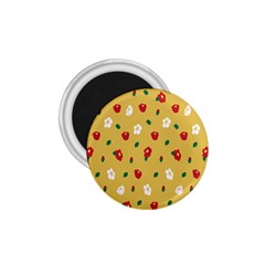 Tulip Sunflower Sakura Flower Floral Red White Leaf Green 1 75  Magnets by Mariart