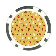 Tulip Sunflower Sakura Flower Floral Red White Leaf Green Poker Chip Card Guard (10 Pack) by Mariart